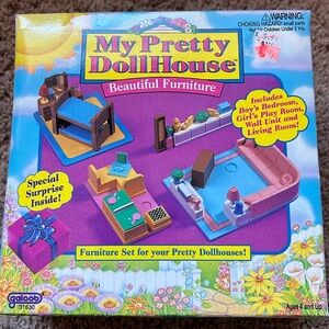 Vintage 1994 Galoob My Pretty Dollhouse Beautiful Furniture Set